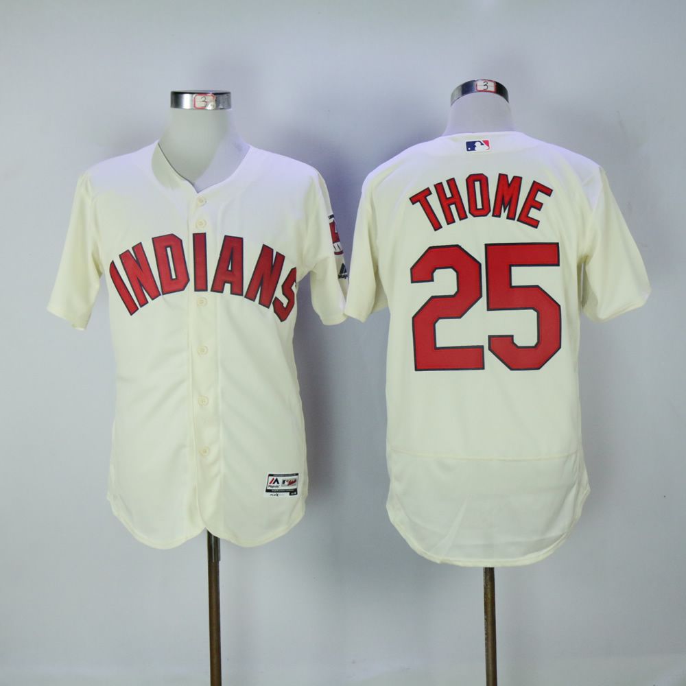 Men Cleveland Indians #25 Thome Cream MLB Jerseys->cleveland indians->MLB Jersey
